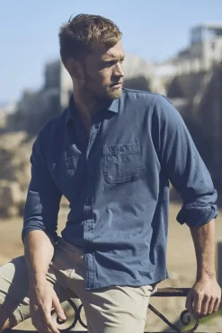 Le Temps des Cerises Chemise Adol Bleu Petrole-Homme Chemises