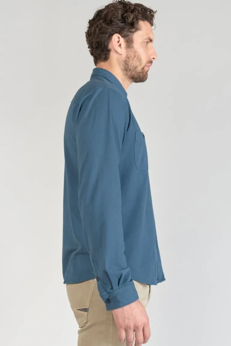 Le Temps des Cerises Chemise Adol Bleu Petrole-Homme Chemises