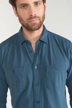 Le Temps des Cerises Chemise Adol Bleu Petrole-Homme Chemises