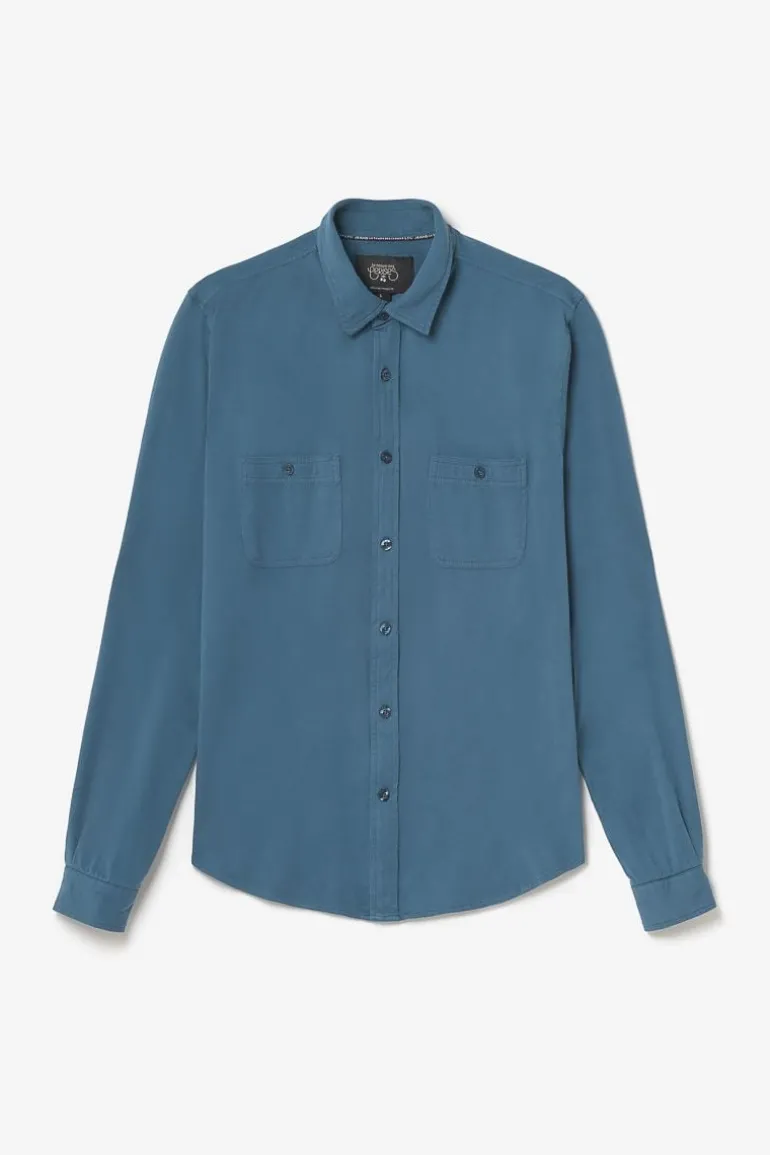 Le Temps des Cerises Chemise Adol Bleu Petrole-Homme Chemises
