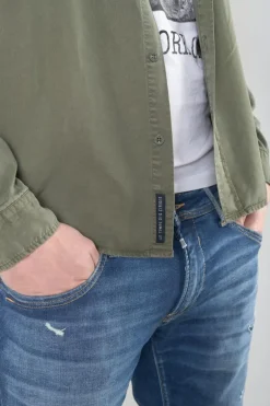 Le Temps des Cerises Chemise Balt Kaki-Homme Chemises