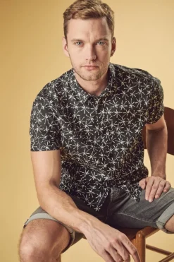 Le Temps des Cerises Chemise Belis Noire Et Blanche-Homme Chemises