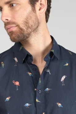 Le Temps des Cerises Chemise Birdy A Motif Oiseaux-Homme Chemises