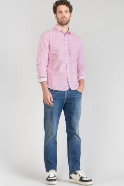 Le Temps des Cerises Chemise Brotel Rose A Motif Fleuri-Homme Chemises