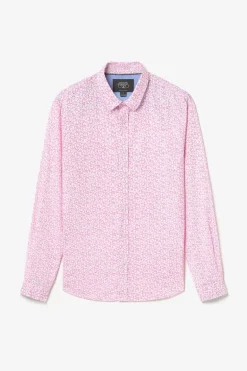 Le Temps des Cerises Chemise Brotel Rose A Motif Fleuri-Homme Chemises