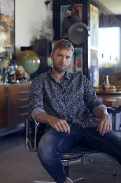 Le Temps des Cerises Chemise Fibor A Motif Fleuri Noir Et Blanc-Homme Chemises