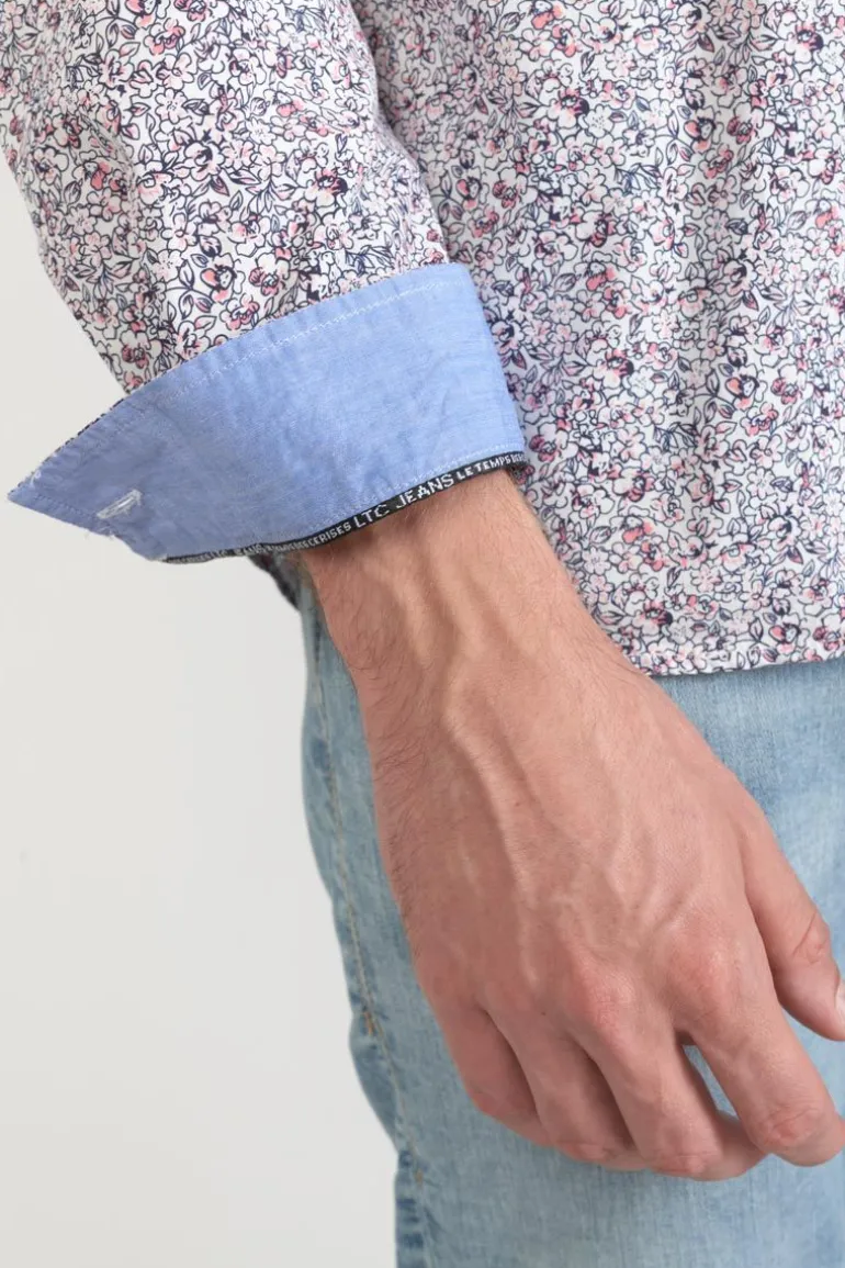 Le Temps des Cerises Chemise Flam A Motif Fleuri Rose-Homme Chemises