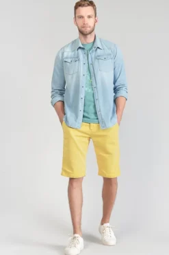 Le Temps des Cerises Chemise Juanito En Jeans Bleu Clair-Homme Chemises Et Vestes