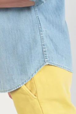 Le Temps des Cerises Chemise Juanito En Jeans Bleu Clair-Homme Chemises Et Vestes