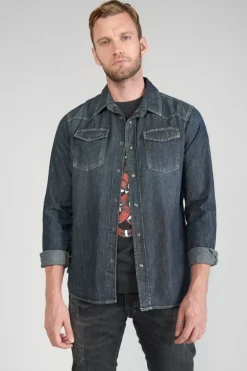 Le Temps des Cerises Chemise Juanito En Jeans Brut-Homme Chemises Et Vestes