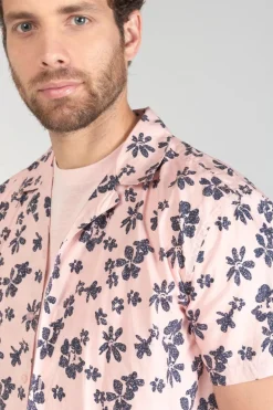 Le Temps des Cerises Chemise Postir Rose A Motif Fleuri-Homme Chemises