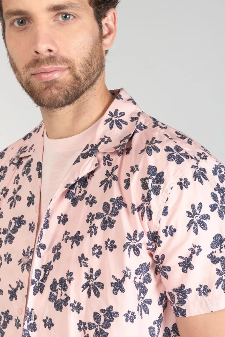 Le Temps des Cerises Chemise Postir Rose A Motif Fleuri-Homme Chemises