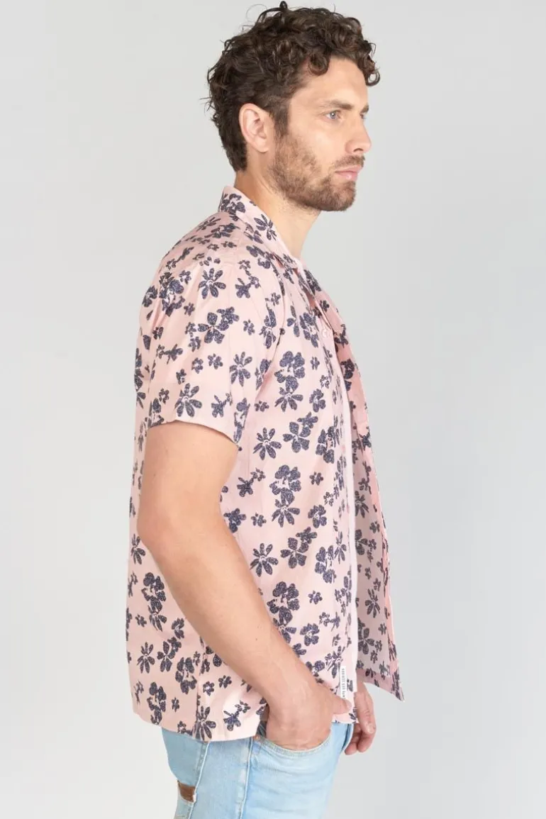 Le Temps des Cerises Chemise Postir Rose A Motif Fleuri-Homme Chemises