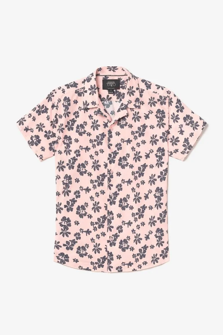 Le Temps des Cerises Chemise Postir Rose A Motif Fleuri-Homme Chemises