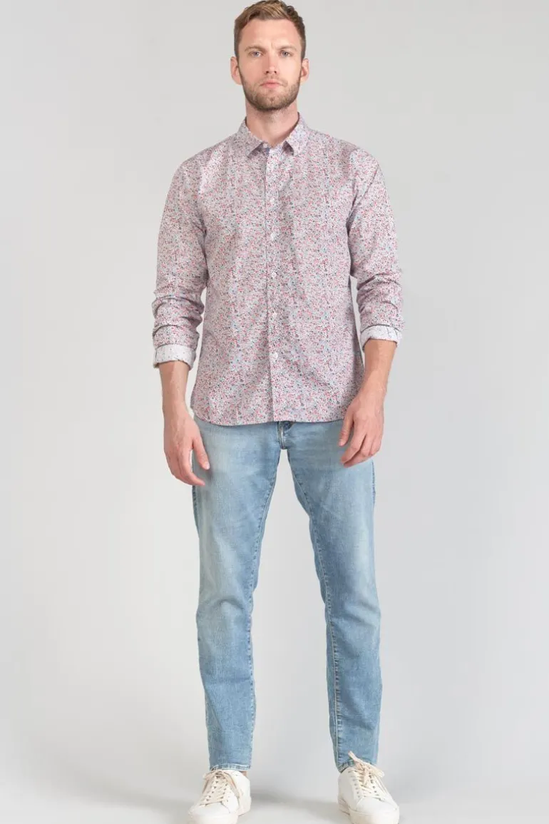 Le Temps des Cerises Chemise Rodel A Motif Fleuri Rouge Et Bleu-Homme Chemises
