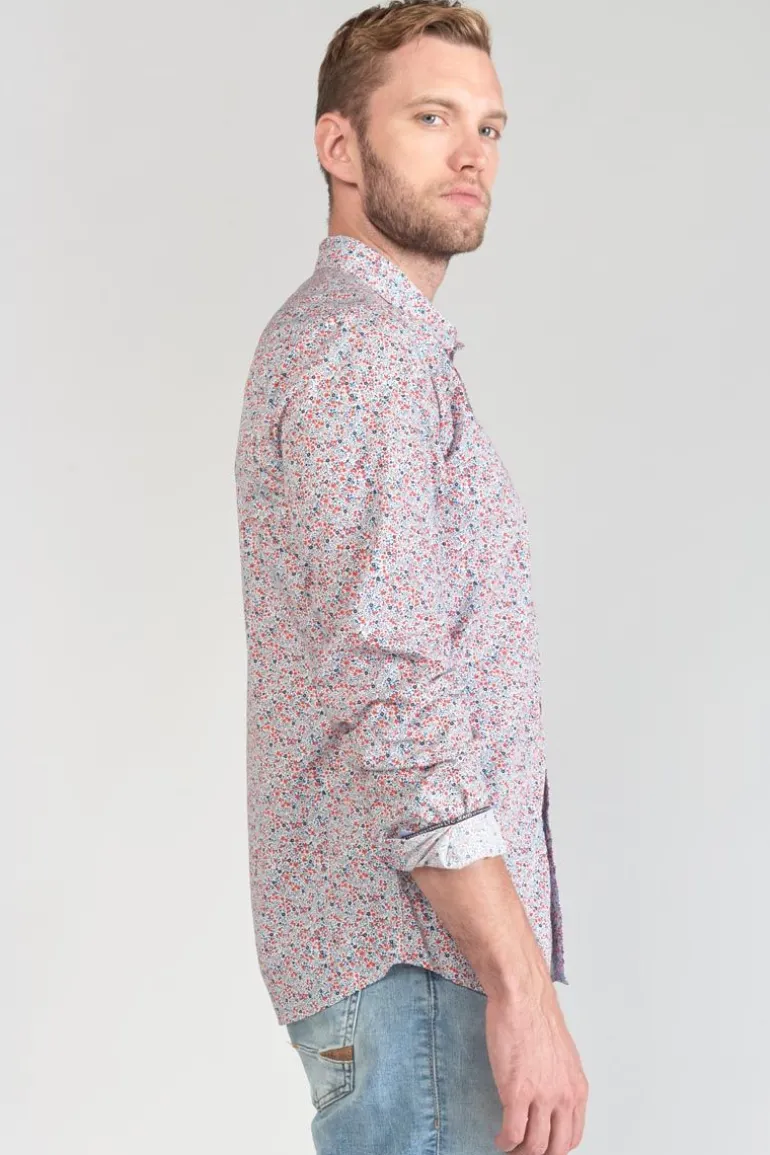 Le Temps des Cerises Chemise Rodel A Motif Fleuri Rouge Et Bleu-Homme Chemises