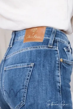 Le Temps des Cerises Collab @Sabrinacsari Roma 400/19 Mom Taille Haute Jeans Bleu N°1-Femme Coupe Regular