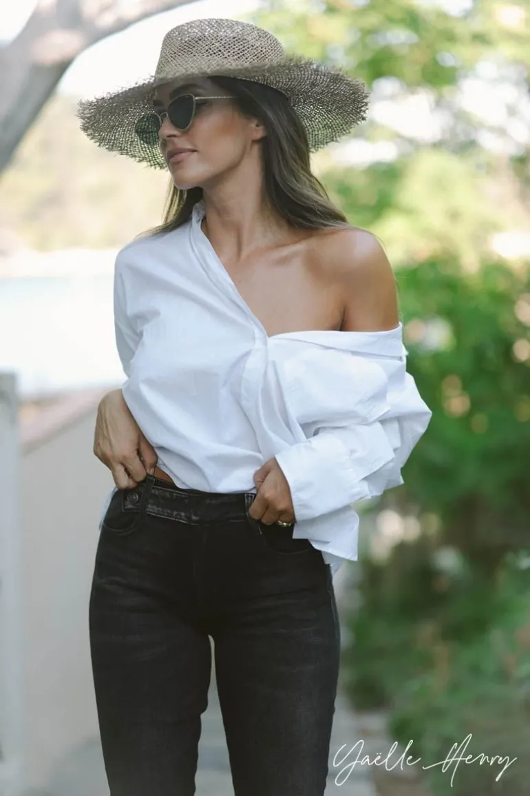 Le Temps des Cerises Collab @Yaelle_Henry Henry 400/17 Mom Taille Haute 7/8Eme Jeans Noir N°1-Femme Coupe Regular