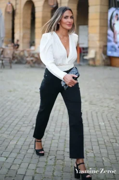 Le Temps des Cerises Collab @Yasmine.Zeroc Amour 400/18 Mom Taille Haute 7/8Eme Jeans Noir N°1-Femme Coupe Regular