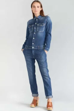 Le Temps des Cerises Combinaison En Jeans Sena Bleue-Femme Salopettes & Combinaisons