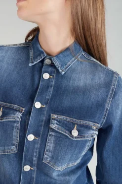 Le Temps des Cerises Combinaison En Jeans Sena Bleue-Femme Salopettes & Combinaisons