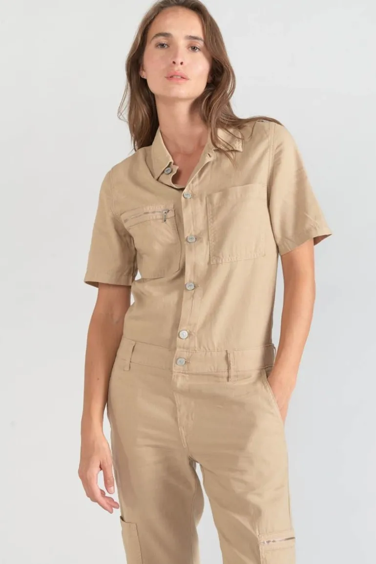 Le Temps des Cerises Combinaison Pantalon Luminy Beige Sable-Femme Combinaisons