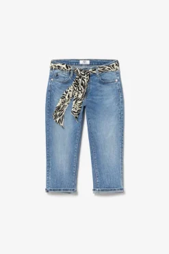 Le Temps des Cerises Corsaire Oriol En Jeans Bleu Delave-Femme Jupes & Shorts