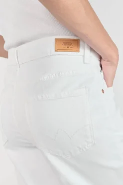 Le Temps des Cerises Cosy Boyfit 7/8Eme Jeans Blanc-Femme Coupe Boyfit