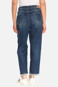 Le Temps des Cerises Cosy Boyfit 7/8Eme Jeans Bleu N°2-Femme Coupe Boyfit