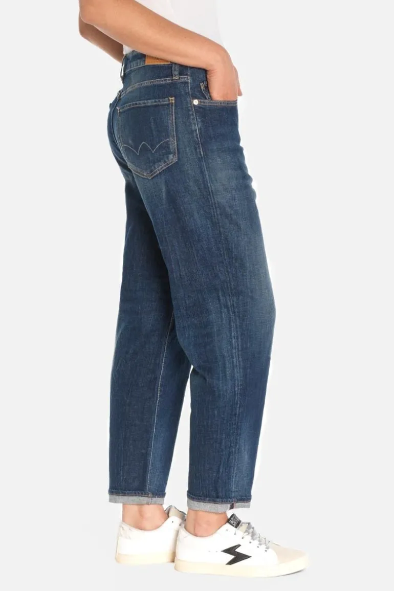 Le Temps des Cerises Cosy Boyfit 7/8Eme Jeans Bleu N°2-Femme Coupe Boyfit