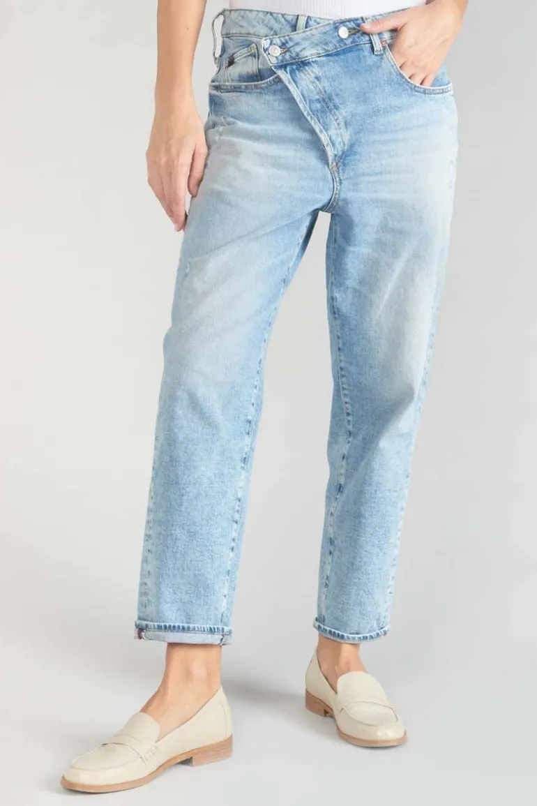 Le Temps des Cerises Cosy Boyfit 7/8Eme Jeans Destroy Bleu N°5-Femme Coupe Boyfit