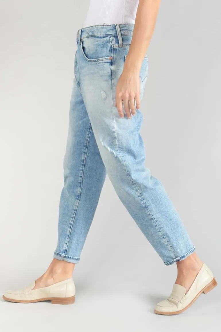 Le Temps des Cerises Cosy Boyfit 7/8Eme Jeans Destroy Bleu N°5-Femme Coupe Boyfit