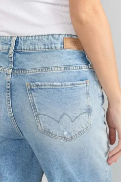 Le Temps des Cerises Cosy Boyfit 7/8Eme Jeans Destroy Bleu N°5-Femme Coupe Boyfit