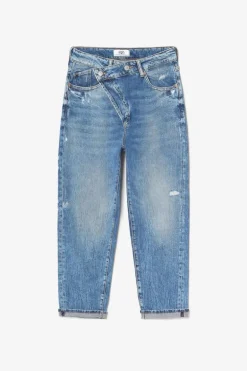 Le Temps des Cerises Cosy Boyfit 7/8Eme Jeans Destroy Vintage Bleu N°4-Femme Coupe Boyfit