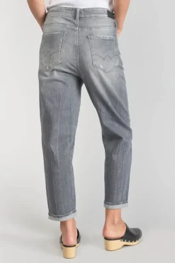 Le Temps des Cerises Cosy Boyfit 7/8Eme Jeans Destroy Gris N°3-Femme Coupe Boyfit