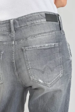 Le Temps des Cerises Cosy Boyfit 7/8Eme Jeans Destroy Gris N°3-Femme Coupe Boyfit