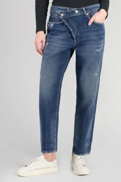 Le Temps des Cerises Cosy Boyfit 7/8Eme Jeans Destroy Bleu N°2-Femme Coupe Boyfit