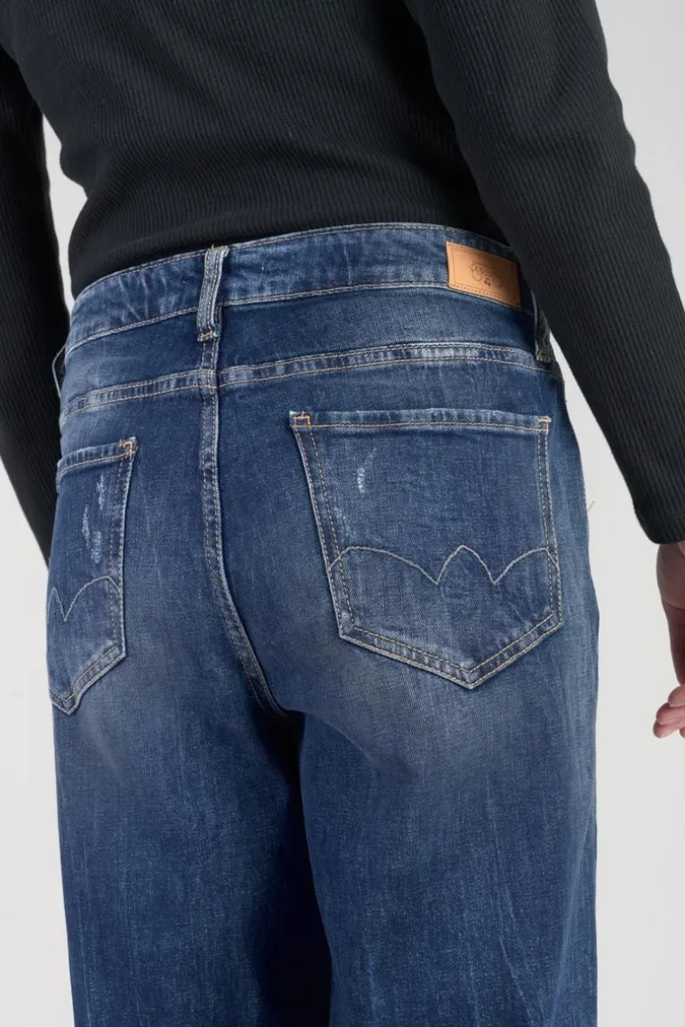 Le Temps des Cerises Cosy Boyfit 7/8Eme Jeans Destroy Bleu N°2-Femme Coupe Boyfit