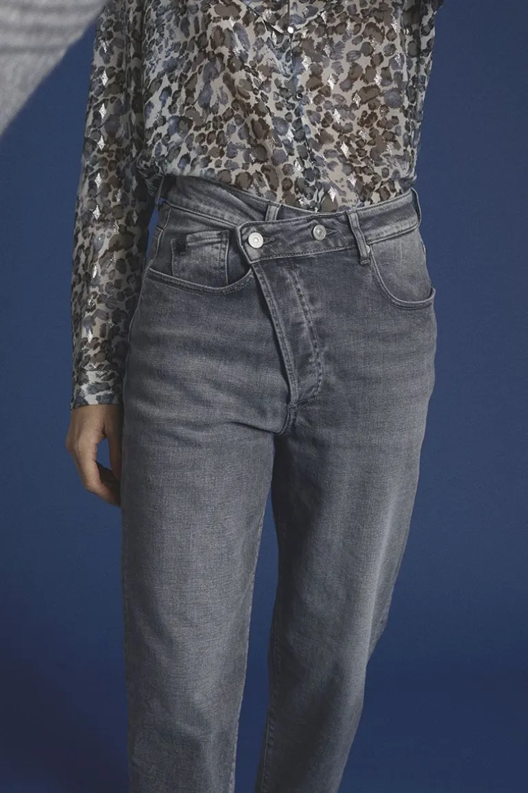 Le Temps des Cerises Cosy Boyfit 7/8Eme Jeans Gris N°3-Femme Coupe 7/8Eme