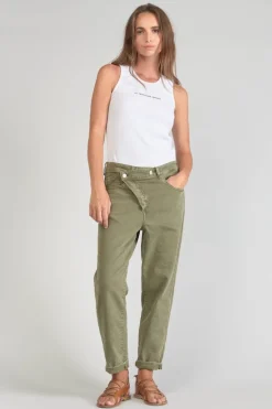 Le Temps des Cerises Cosy Boyfit 7/8Eme Jeans Kaki-Femme Coupe Boyfit