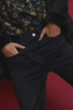 Le Temps des Cerises Cosy Boyfit 7/8Eme Jeans Noir N°1-Femme Coupe Boyfit