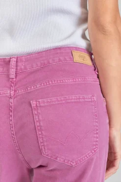 Le Temps des Cerises Cosy Boyfit 7/8Eme Jeans Violet Rose-Femme Coupe Boyfit