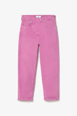 Le Temps des Cerises Cosy Boyfit 7/8Eme Jeans Violet Rose-Femme Coupe Boyfit