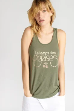 Le Temps des Cerises Debardeur Debtrame Kaki-Femme T-Shirts & Débardeurs