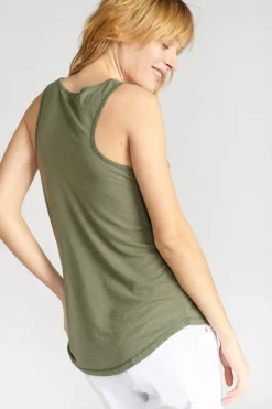 Le Temps des Cerises Debardeur Debtrame Kaki-Femme T-Shirts & Débardeurs