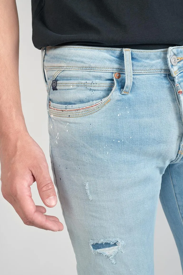 Le Temps des Cerises Delphes 700/11 Adjusted Jeans Destroy Bleu N°5-Homme Coupe Adjusted