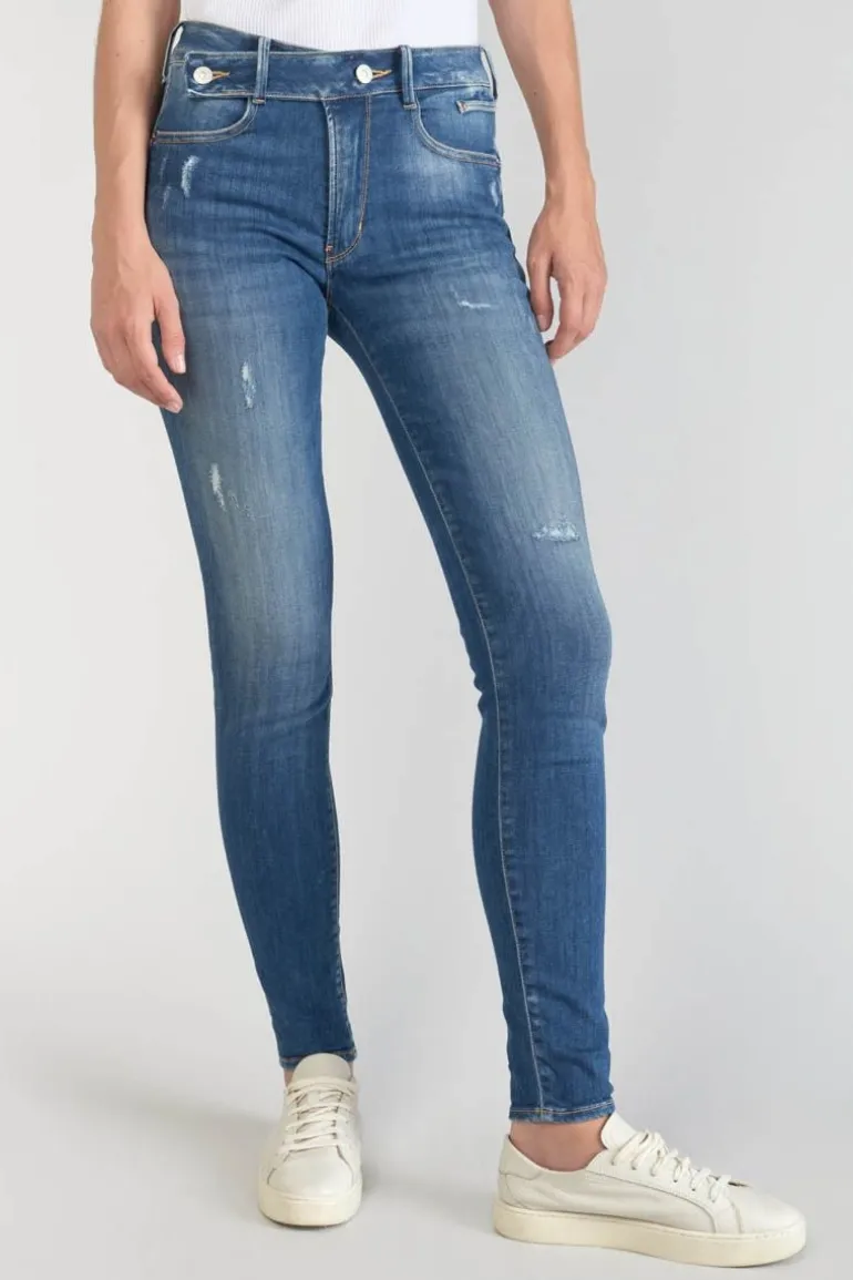 Le Temps des Cerises Dina Pulp Slim Taille Haute Jeans Destroy Bleu N°2-Femme Coupe Slim