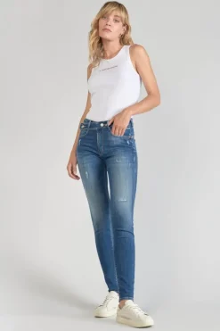 Le Temps des Cerises Dina Pulp Slim Taille Haute Jeans Destroy Bleu N°2-Femme Coupe Slim