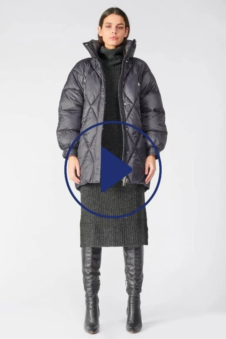 Le Temps des Cerises Doudoune Dotti Noire-Femme Manteaux & Doudounes