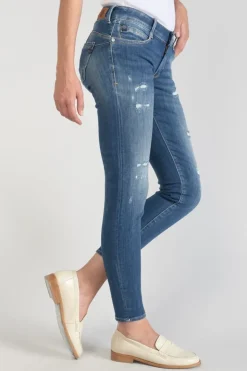 Le Temps des Cerises Etoc Pulp Slim 7/8Eme Jeans Destroy Bleu N°2-Femme Coupe Slim